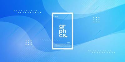 Bright gradient wave blue background with geometric shapes compotition.colorful blue design. simple elegant concept. Eps10 vector