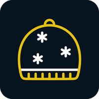 diseño de icono de vector de gorro de invierno