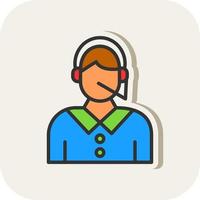 Call Center Agent Vector Icon Design