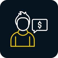 Male Financial Advisor Vector Icon Design