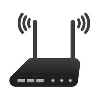 3D-Style Router Icon Vector Illustration, High-Tech Design for Home and Office Networking