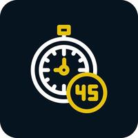 45 Minutes Vector Icon Design