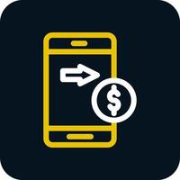 Send Money Mobile Vector Icon Design