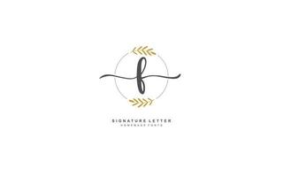 F beauty floral logo design inspiration. Vector letter wedding template design for brand.