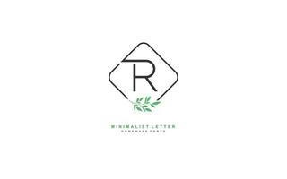 R beauty floral logo design inspiration. Vector letter wedding template design for brand.