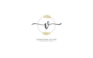 V beauty floral logo design inspiration. Vector letter wedding template design for brand.