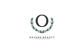 O beauty floral logo design inspiration. Vector letter wedding template design for brand.