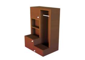 stilvoll hölzern Kleiderschrank 3d Modell- png