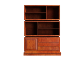 elegante de madera guardarropa 3d modelo png