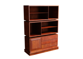 elegante di legno armadio 3d modello png