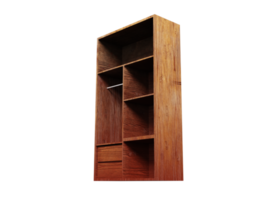 Stylish Wooden Wardrobe 3D Model png