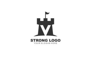 V FORTRESS logo design inspiration. Vector letter template design for brand.