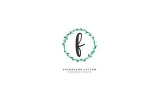 F beauty floral logo design inspiration. Vector letter wedding template design for brand.