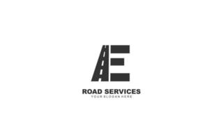 E asphalt logo design inspiration. Vector letter template design for brand.