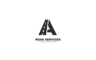 A  asphalt logo design inspiration. Vector letter template design for brand.