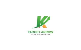 K arrow logo design inspiration. Vector letter template design for brand.