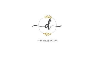 D beauty floral logo design inspiration. Vector letter wedding template design for brand.