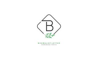 B beauty floral logo design inspiration. Vector letter wedding template design for brand.