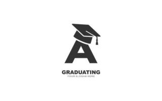 A graduation logo design inspiration. Vector letter template design for brand.