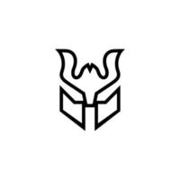 viking logo modern vector