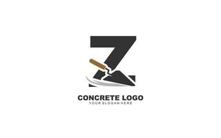 Z CONSTRUCTION logo design inspiration. Vector letter template design for brand.