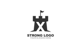 X FORTRESS logo design inspiration. Vector letter template design for brand.