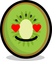 linda frutas kiwi dibujos animados png