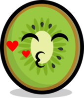 linda frutas kiwi dibujos animados png