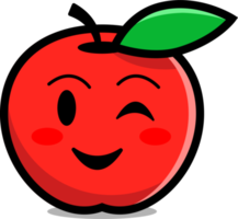 linda frutas rojo manzana dibujos animados png