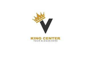 V Crown wash logo design inspiration. Vector letter template design for brand.