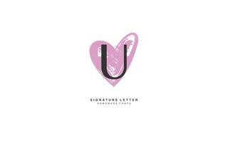 U LOVE logo design inspiration. Vector letter template design for brand.