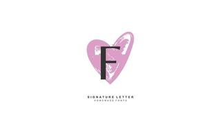 F  LOVE logo design inspiration. Vector letter template design for brand.