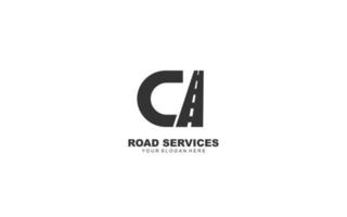 C  asphalt logo design inspiration. Vector letter template design for brand.