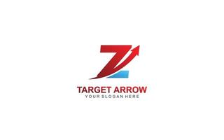 Z arrow logo design inspiration. Vector letter template design for brand.