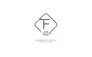 F  beauty floral logo design inspiration. Vector letter wedding template design for brand.