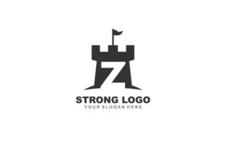 Z FORTRESS logo design inspiration. Vector letter template design for brand.