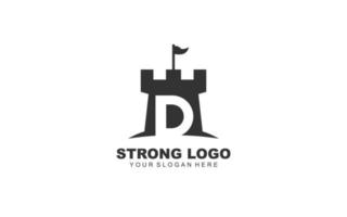 D FORTRESS logo design inspiration. Vector letter template design for brand.