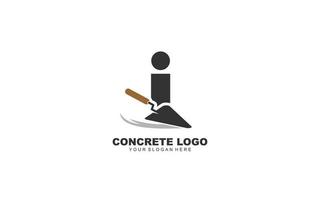 I CONSTRUCTION logo design inspiration. Vector letter template design for brand.