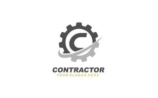 C Engineering logo design inspiration. Vector letter template design for brand.