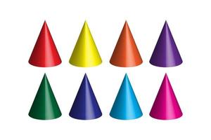 Colorful cone icon, colorful cone icon, suitable to be used as icon, t-shirt design and print vector