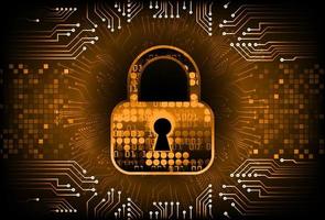 Modern Cybersecurity Technology Background with padlock vector