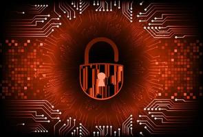 Modern Cybersecurity Technology Background with padlock vector