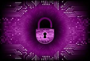 Modern Cybersecurity Technology Background with padlock vector