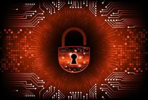 Modern Cybersecurity Technology Background with padlock vector