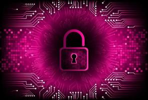 Modern Cybersecurity Technology Background with padlock vector