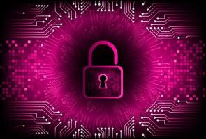 Modern Cybersecurity Technology Background with padlock vector