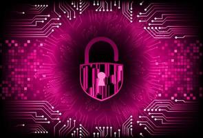 Modern Cybersecurity Technology Background with padlock vector