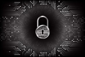 Modern Cybersecurity Technology Background with padlock vector