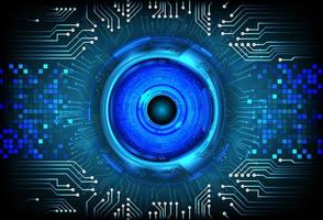 Modern  Cybersecurity Eye on Technology Background vector