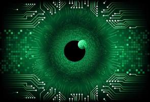 Modern  Cybersecurity Eye on Technology Background vector